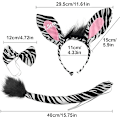 Miniatyrbillede 3 af 5: Zebra Kit, Zebra øre-bånd med sløjfehale, dyrehår fjernelse,