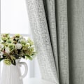 Miniatyrbilde 5 av 5: 99% Total Blackout Gardiner 40 cm Lengde for Vindubehandling, Faux Linen Termisk Isolerte Gardinringer for Soverom
