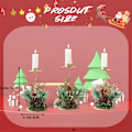 Miniatyrbild 2 av 5: Julstjärna Ljusstakar Guld Rensa Snöflinga Stjärna Ljusstake Röda Bär Tallkottar Dekoration för Koniska Ljus Bord C
