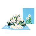Miniatyrbillede 1 af 5: 1 stk Popup-kort med blomster \"Tusindfryd med sommerfugl\" 3D blomst