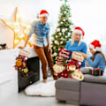 Miniatyrbild 5 av 5: Julstrumpor Set om 3, 19'' Julklappsstrumpor Stora Julklappsstrumpor för Jul, Tomten, Snögubbe, Renen