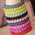 10 st spiralhårband i godisfärger, elastiska spiralhårband