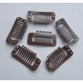 Miniatyrbilde 3 av 3: 24 stk/pakke 32mm 9-tann hårforlengelsesklips, kamklips,