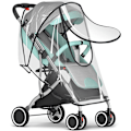 Miniatyrbild 1 av 5: Universal Vagn Regnöverdrag, Transparent Babyvagnsöverdrag, Stro