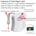 Miniatyrbillede 5 af 5: 16 Farver LED Toilet Natlys, Bevægelsessensor Lysdetektion