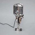 Miniatyrbild 5 av 5: Vintage Mikrofon Gitarr Robotlampa med Dimmer, Cool Söt Retro