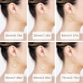 Miniatyrbillede 4 af 5: 14K Guld Rhinestone Hoops Øreringe Mode Tynde Store Hoops Øreringe Hypoallergeniske Guld Hoops Øreringe til Kvinder Smykker