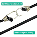 Pikkukuva 4 / 5: 10 kappaletta jännitysjousia koukuilla Mini Elastinen Raskaat Universal