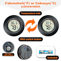 Miniatyrbild 4 av 5: 2-delad Mini Digital LCD Inomhus/Utomhus Hygrometer Termometer för Luftfuktare Växthus Reptilfuktare