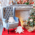 Miniatyrbillede 4 af 5: 3 Jule-nisser med Sequins og Lys, 11,8 Tommer Håndlavede Svenske Julemandsnisse med Sequinhat, Juleelf