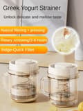 Miniatyrbilde 2 av 5: Gresk Yoghurt Sil med Lokk, 1100ml med 3 Fine Mesh Filterposer