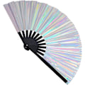 Miniatyrbillede 4 af 5: 1 Stykke Sølv Laser Foldbar Fan Kung Fu Fan Foldbar Fan