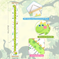 Miniatyrbilde 4 av 5: Baby Høydediagram Håndtak Linjal Veggdekor for Barn, Lerretet Avtakbart Høydediagram 79\" x 7.9\" (Dinosaur)