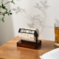 Miniatyrbilde 5 av 5: Roterende Evigvarende Skrivebords Kalender, Trehjulkalender Måned Uke Dag Datovisning for Hjemmekontor, Gjenbrukbar Påminnelse