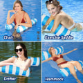 Miniatyrbillede 4 af 5: 2 Pak Inflatable Pool Hængekøje 4 i 1 Rejse Pool Strand Party