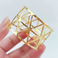 Miniatyrbillede 3 af 5: 16 stk. Guld Hule Design Metal Servietringe, Middagsserviet