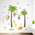 Miniatyrbillede 5 af 5: Jungle Vægmærker Mural Dekaler Soveværelse Børn Baby Børneværelse