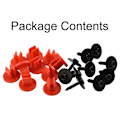 Miniatyrbild 1 av 5: Motor Undertray Cover Clips Skruvar Set För Volvo V50 C30 För Jaguar För Ford Plast Grommets Rund Huvud Stift Säte Lampa Spänne