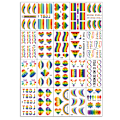 Miniatyrbilde 1 av 5: 20 Pride Day-tatoveringsklistremerker for likekjønnede - LGBT-klistremerker til ansiktet