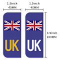 Miniatyrbild 2 av 5: 12 UK-registreringsmärkesdekaler - Europeiska dekaler (Vit +