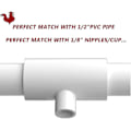 Miniatyrbild 2 av 5: Kyckling Vattenkopp, 4-Pack Kyckling Vattenkopp PVC T-Kopplingar, Med 1/8 Tums Ftp-Gängor, Automatisk Kyckling Vattenkopp För Kyckling Ankor Vaktel
