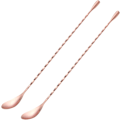 Miniatyrbild 1 av 5: 2 st 12 tum Bar Spoon, Långskaftad Blandningsomrörare för Dryck, Roséguld
