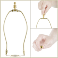 Miniatyrbillede 3 af 5: 4-delt lampeskærm lamp top, massiv messingfinish til armatur, 1 tomme gevindlampe
