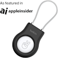 Miniatyrbillede 2 af 5: Apple AirTag Sikker Holder med Trådkabel - Holdbar, Ridsefast AirTag Etui med Allen Nøgle Låsesystem, Pr