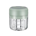 Miniatyrbillede 3 af 4: Elektrisk Hakker Hvidløg Løg Cutter Frugt Kød Multi Hakker Med Usb Opladning 250ml Grøn