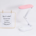 Miniatyrbillede 1 af 5: Pink LED Foldbar Bordlampe med Dobbelt Dæmpningstilstand og Tre Farver