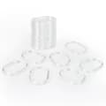 24 st Klar Gardinringar, Plast Duschringar, C-formade Dusch