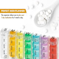 Pikkukuva 3 / 5: 1 kpl (seitsemän väriä) Viikoittainen Pill Organizer - Pill Planners for