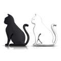 Miniatyrbillede 1 af 5: 2-delt 3D katte-bilsticker, zinklegering katte-stickers, sjov kat