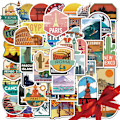 Miniatyrbillede 1 af 5: Retro Vintage Stickers, Rejse Stickers Kort Sticker Decal Sæt