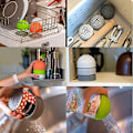 Miniatyrbillede 5 af 5: Hvid multifunktionel mini silikone si, dåseafløb, si, køkkenredskab