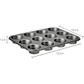 Miniatyrbillede 3 af 5: Sæt med 2 non-stick muffinforme i kulstofstål