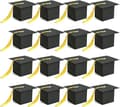 16 Graduationsslikæsker i form af hue, doktorhue-formet