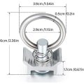 Miniatyrbilde 2 av 4: 10 stk. Enkeltpinner med ring 1000 kg aero lashing pinner for