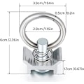 Miniatyrbillede 2 af 4: 10 x Enkelt stifter med ring 1000 kg aero lashing stifter til