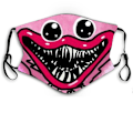 Pikkukuva 2 / 5: (2 kpl) Poppy Playtime Huggy Wuggys Peli Kangaspuuvillaiset Kasvomaskeja