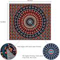 Miniatyrbild 5 av 5: Bohemisk Mandala Väggbonad Hippie Väggbonader Psykedelisk Påfågel