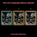 Miniatyrbillede 2 af 5: Attack on Titan LED-kunst (Eren Jaeger) - Dynamisk Eren Jaeger-udgave, USB-drevet, 3 lystilstande, lyser op med transformative udtryk