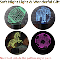 Miniatyrbild 5 av 5: 8,5*3,8cm, 3D LED Nattlampa Bas, Set med 4 3D LED Nattlampor