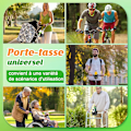 Miniatyrbillede 5 af 5: Kopholder til klapvogn, Universal klapvognstilbehør, Baby klapvognsarrangør til Cybex/Yoyo, cykel, kørestol, rollator, elektrisk scooter, gaver til kvinder