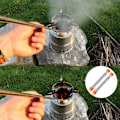 Miniatyrbild 3 av 5: Blåsrör för Eld, Rostfritt Stål Hopfällbart Fickblåsare Blåsrörsverktyg för Camping Matlagning Lägereldsöverlevnad,