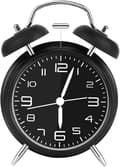 Dubbel Klocka Väckarklocka Retro Väckarklocka, Analog Tyst Alarm