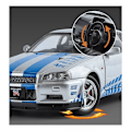 Miniatyrbilde 5 av 5: Nissan Skyline Gtr R34 Brian Fast & Furious Minibiler