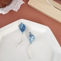Miniatyrbilde 2 av 4: 1 par (Blå) Søte Ballong Ørepynt Morsom Design Sølv Nål