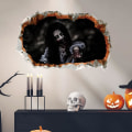 Miniatyrbild 3 av 5: 3D Halloween Väggdekaler Skrämmande Halloween Zombie Vägg Golv