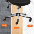 Miniatyrbilde 5 av 5: 5 stk Kontorstol 360° Svingbar Hjul Design Dobbelt Hjul Sving